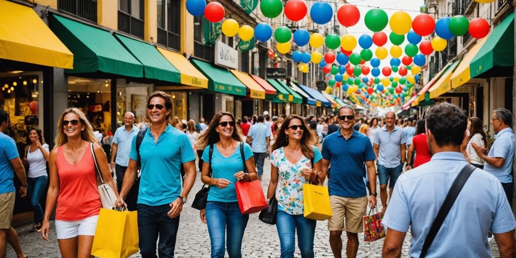 Shoppers during Brazil Week sales event